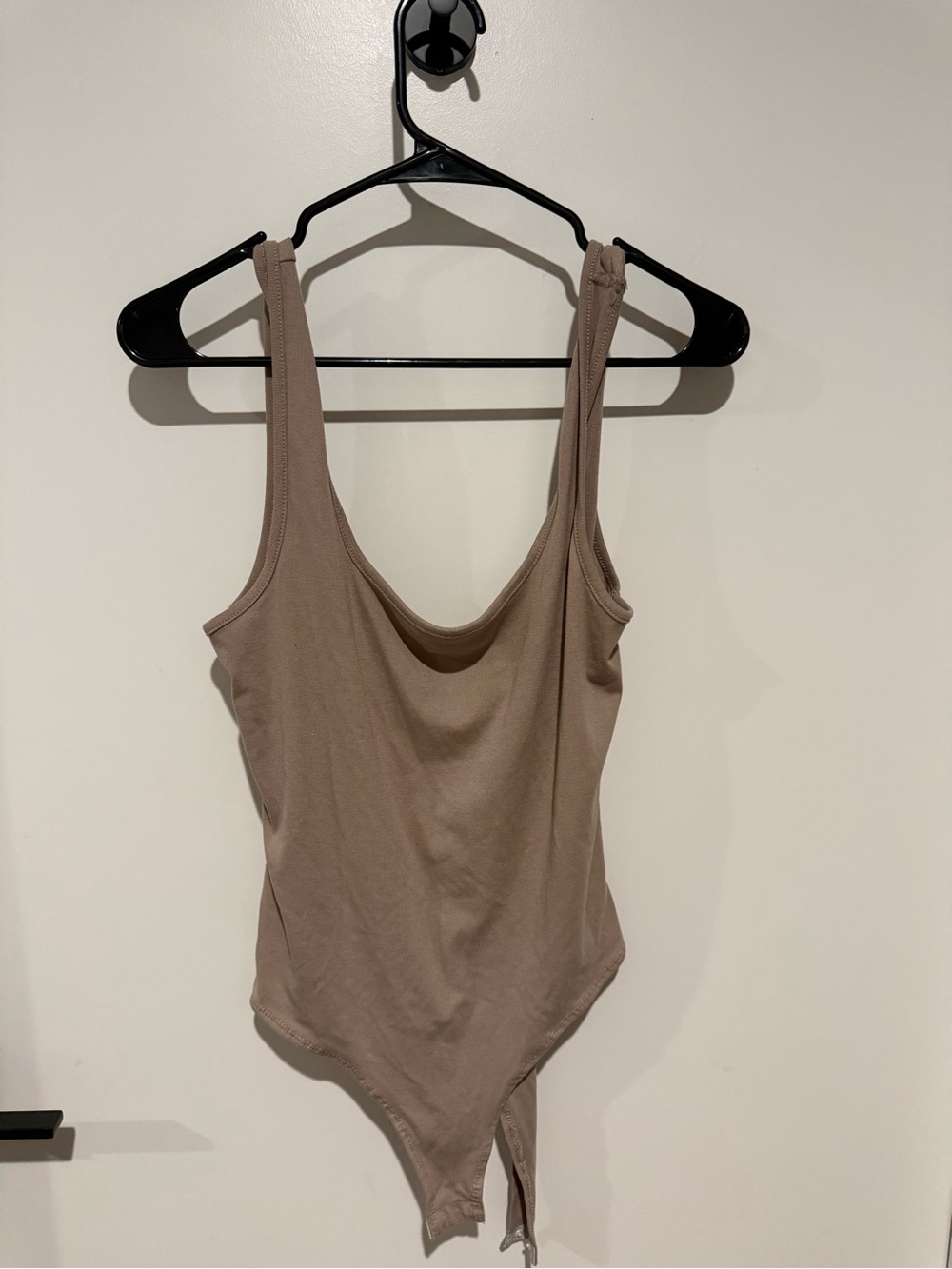 Women's Scoop Neck Tank Bodysuit - Taupe
